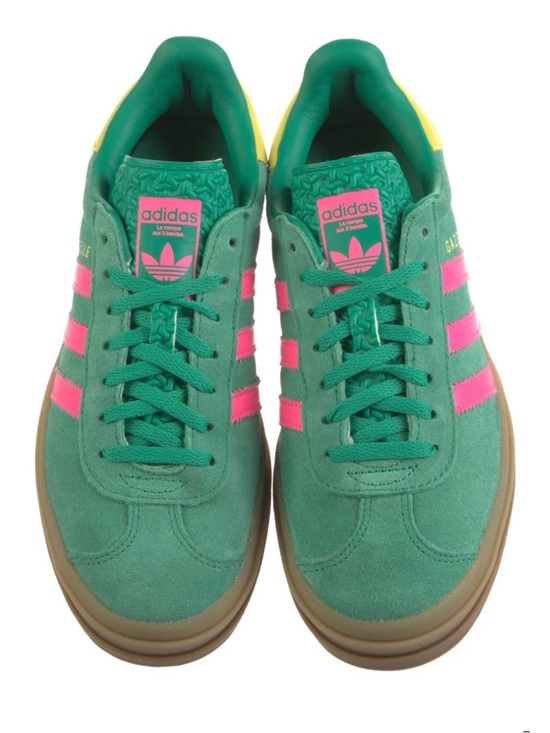 adidas Shoes - Adidas Gazelle green and pink Sneakers